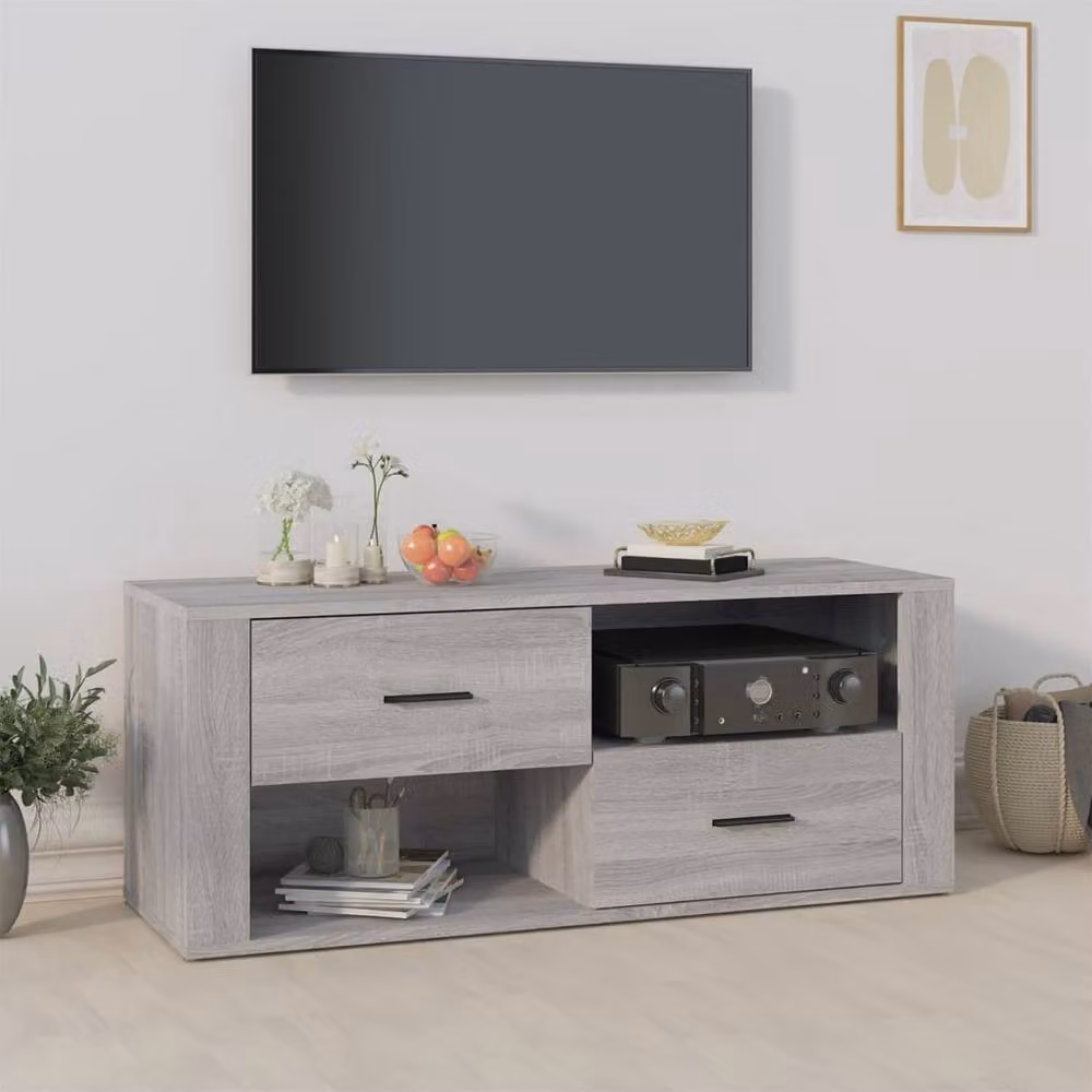 Berkfield Home Grey Sonoma TV Cabinet W/D/H: 100 x 35 x 40 cm – 2