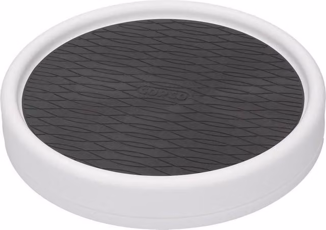 Copco Basics Non-Skid Plastic Lazy Susan Turntable, White, Diameter: 22.5 cm – 4
