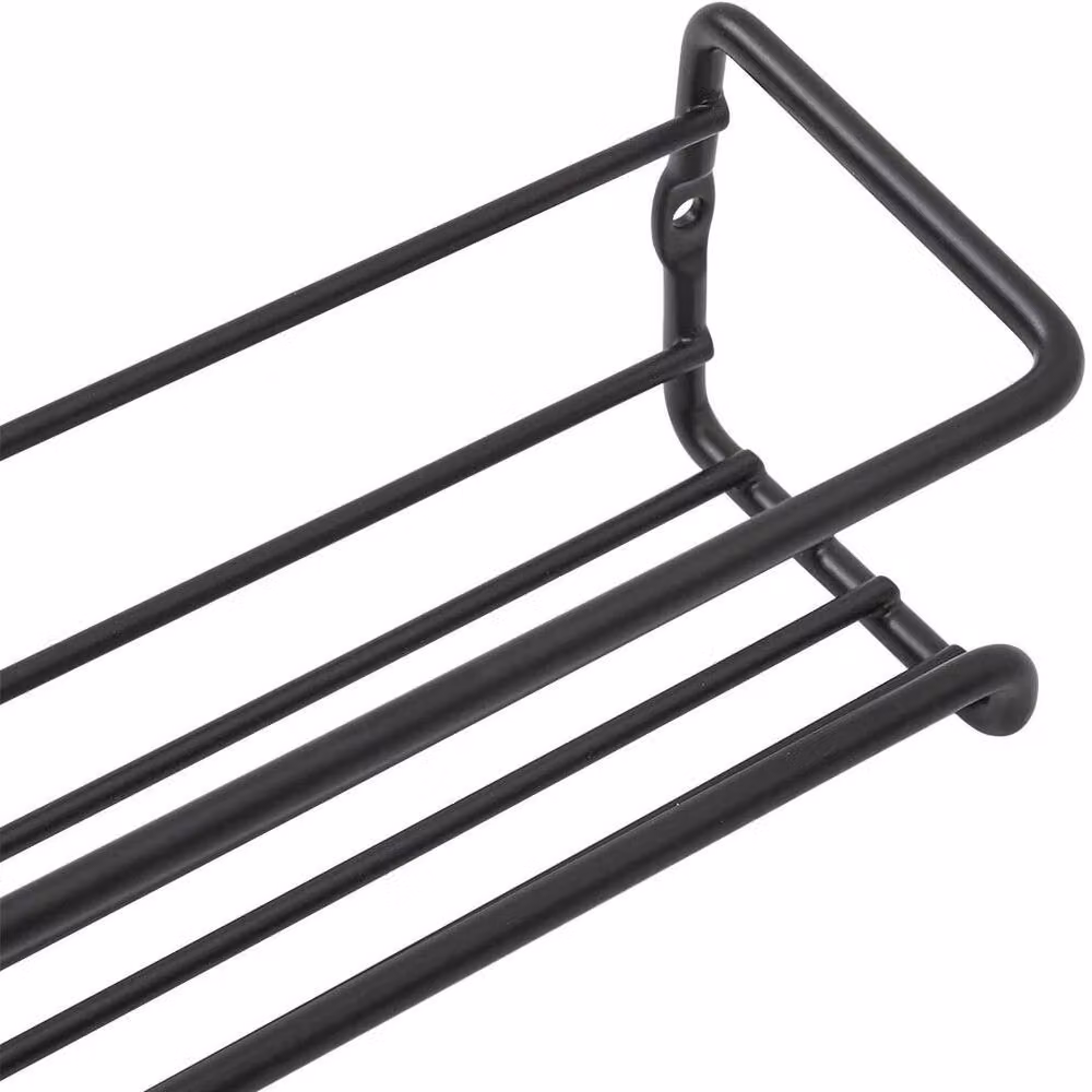 FORGEVIO 2-Piece Metal Spice Rack and Kitchen Door Storage Organiser in Black – 5