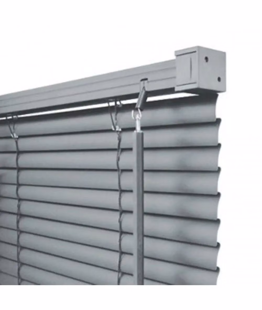 New Edge Blinds Grey PVC Venetian Blind with 25mm Slats, W: 75 cm, H: 152 cm – 3
