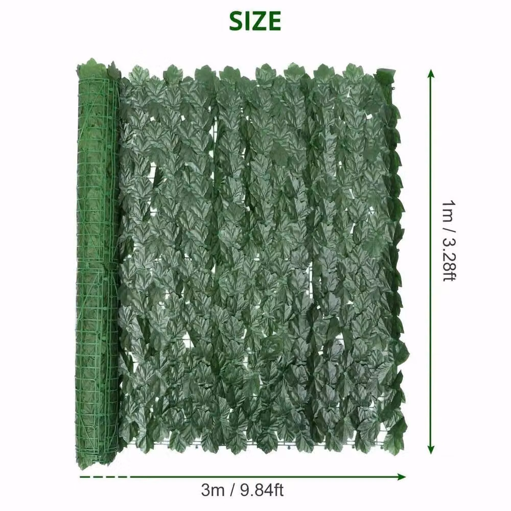 KORVIXA Artificial Ivy Leaf Garden Fence Hedge Wall, Green, W/H: 100 x 100 cm – 2