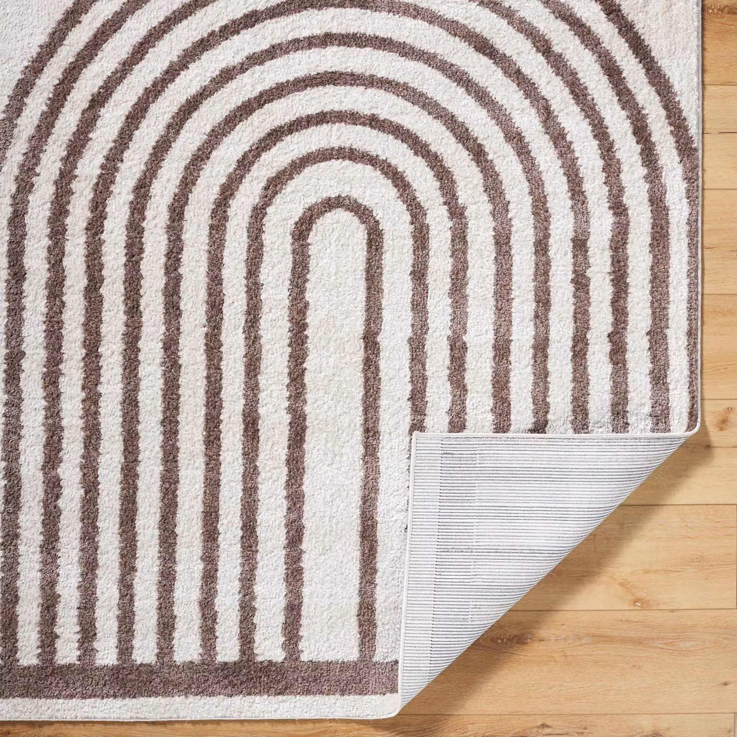 Livabliss Fossay Shag Washable High Pile Modern Rug in Dark Brown, W: 140 cm, L: 200 cm – 4
