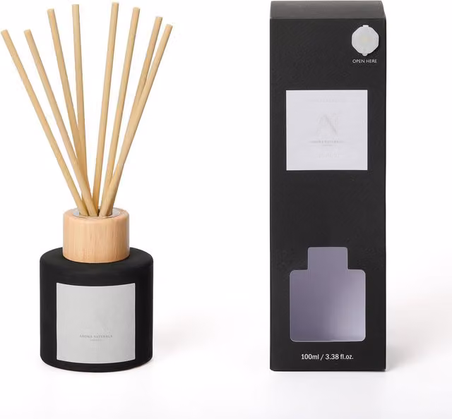 Aroma Naturals Frosted Decadence Reed Diffuser with Coconut Scent in Black, 100ml