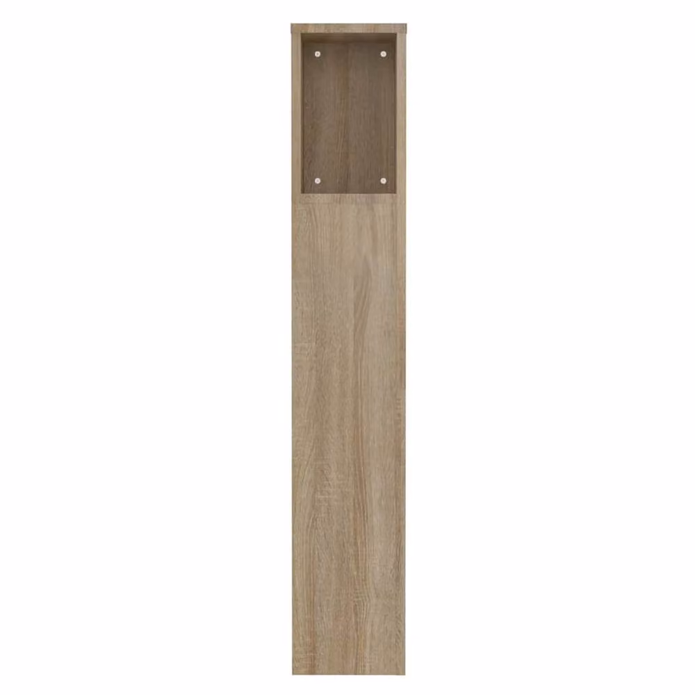 Berkfield Home Sonoma Oak Headboard Cabinet in Brown, W: 100 cm, D: 18.5 cm, H: 104.5 cm – 3