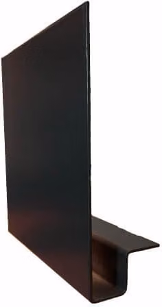 ARP Aluminium U-Profile Fascia J Profile Box End Assembly, Black (9005 Matt), W/D/H: 400 x 40 x 2 cm