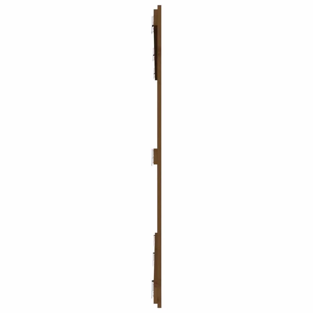 Berkfield Home Solid Wood Pine Wall Headboard in Honey Brown, W: 204 cm, D: 3 cm, H: 110 cm – 3