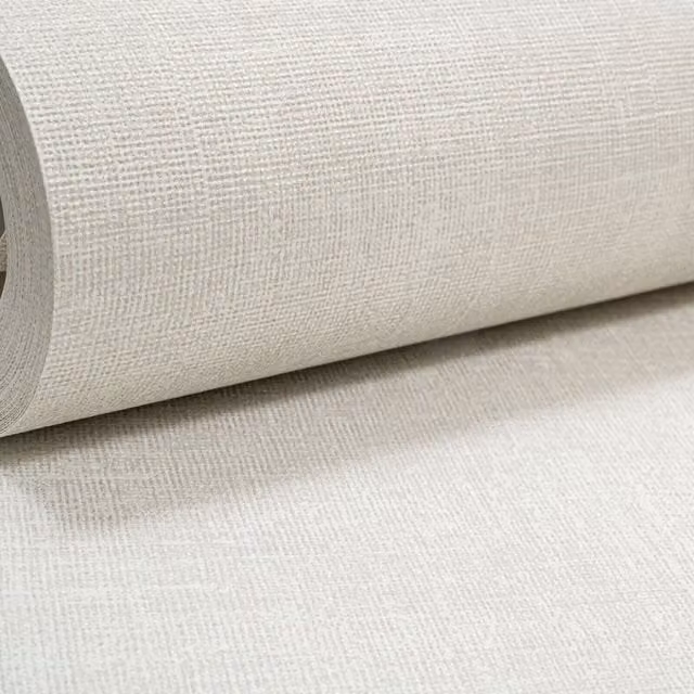 Rasch Vintage Plain Non-Woven Wallpaper in Grey, White and Beige