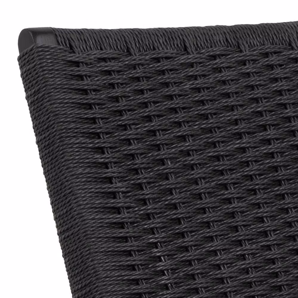 Wyld Haus Wigletree Black Oak Look Lounge Chair with Handwoven Paper Seat and Armrests – 6