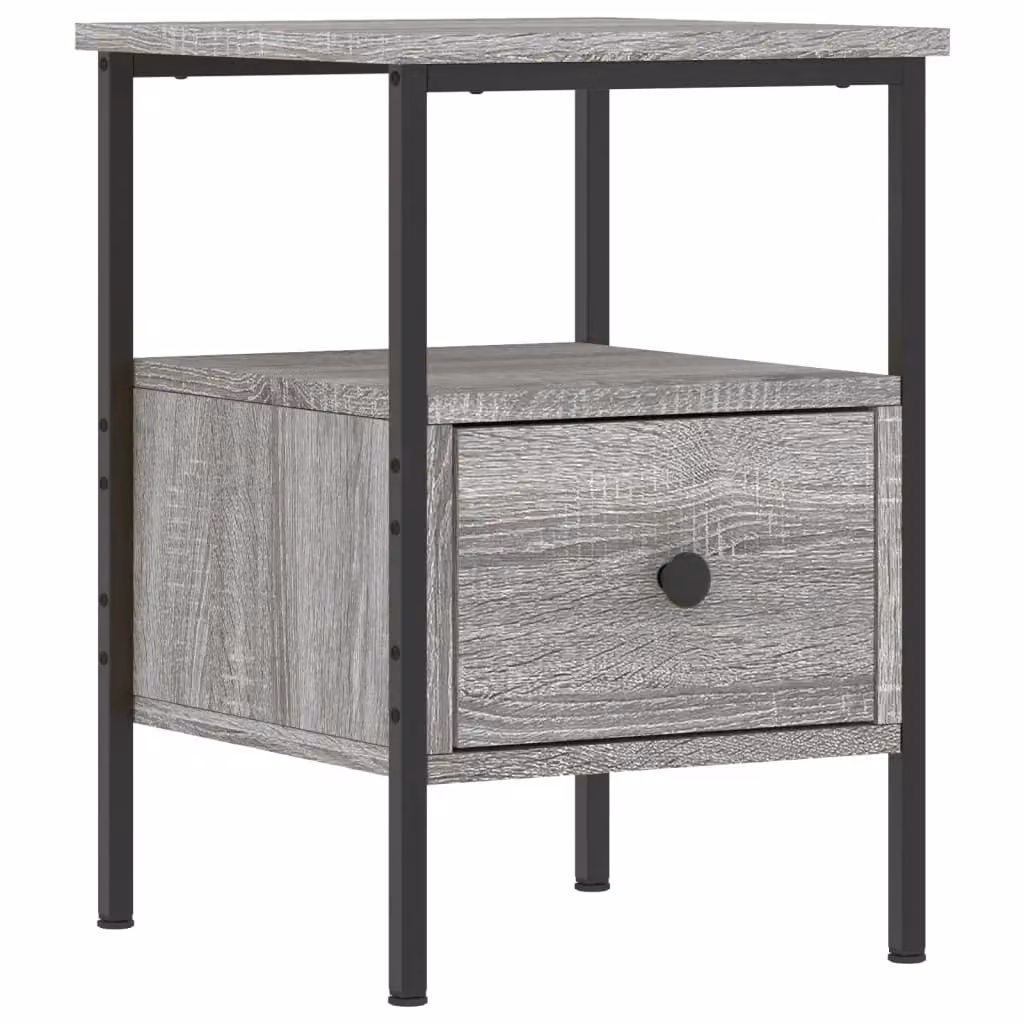 Berkfield Home Set of 2 Grey Sonoma Bedside Cabinets, W/D/H: 34 x 36 x 50 cm – 3