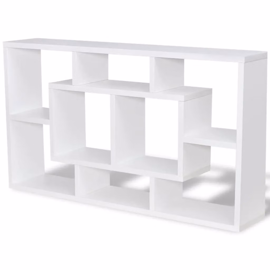 Berkfield Home White Wall Mounted Cube Display Shelf with 8 Compartments – 2