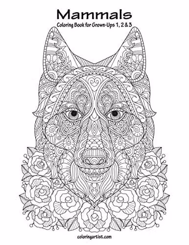 Mammals Coloring Book for Grown-Ups Volumes 1, 2 and 3 by Independently Published
