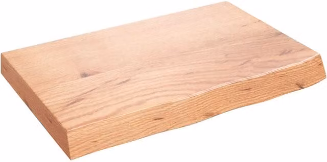 Berkfield Home Wall Mounted Oak Wood Shelf in Light Brown, W: 60 cm, D: 40 cm, H: 40 cm