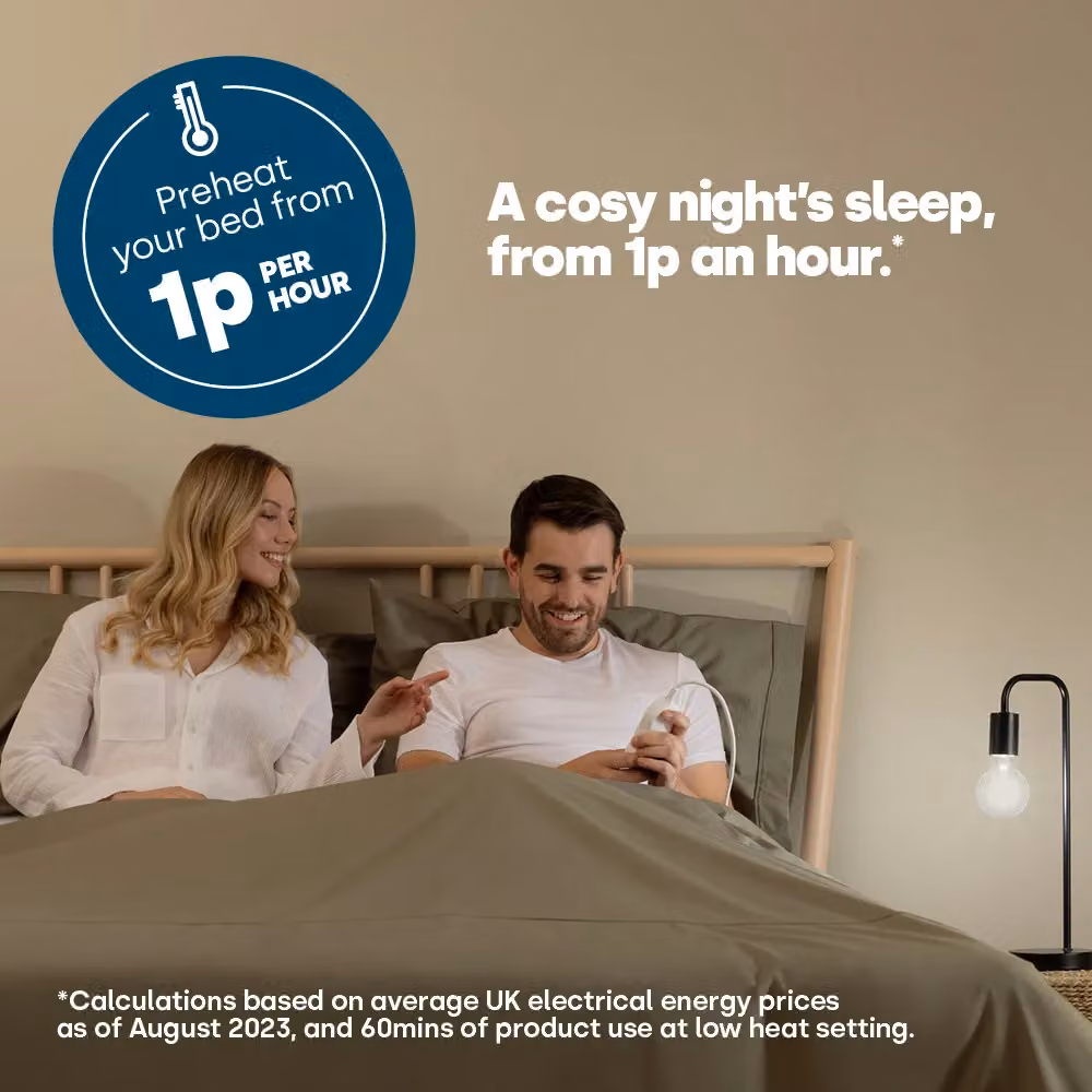 LIVIVO White Electric Under Blanket, King Size, W: 165 cm, D: 137 cm – 2