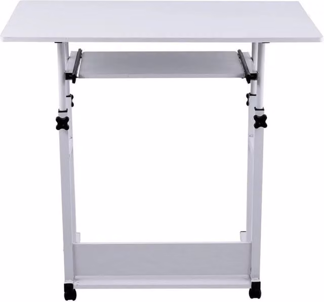Kelvenix Height Adjustable Computer Desk in White