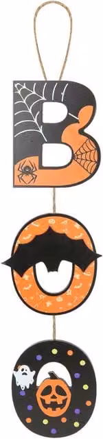 VFM e-Store Boo Hanging Sign Halloween Decoration, Multicolour, W: 50 cm, H: 13 cm