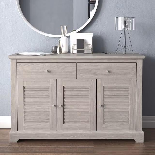 GFW Salcombe Large Sideboard in Warm Grey Oak