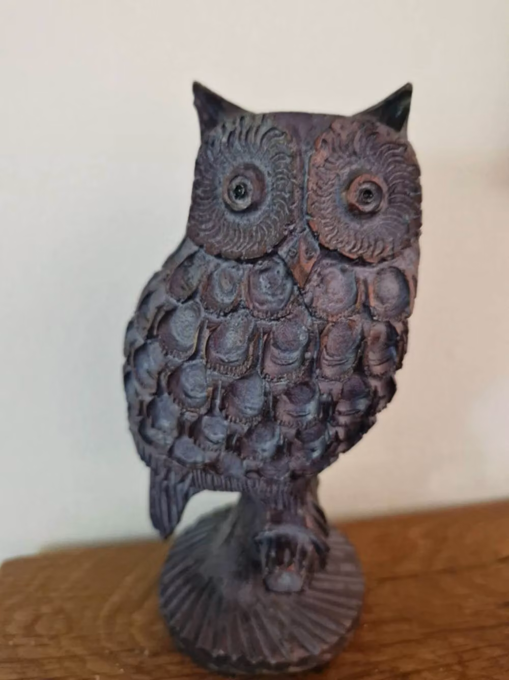 Inspirational Gifting Little Owl Garden Ornament Figurine in Bronze Effect Poly-stone Resin, Height: 16 cm – 4