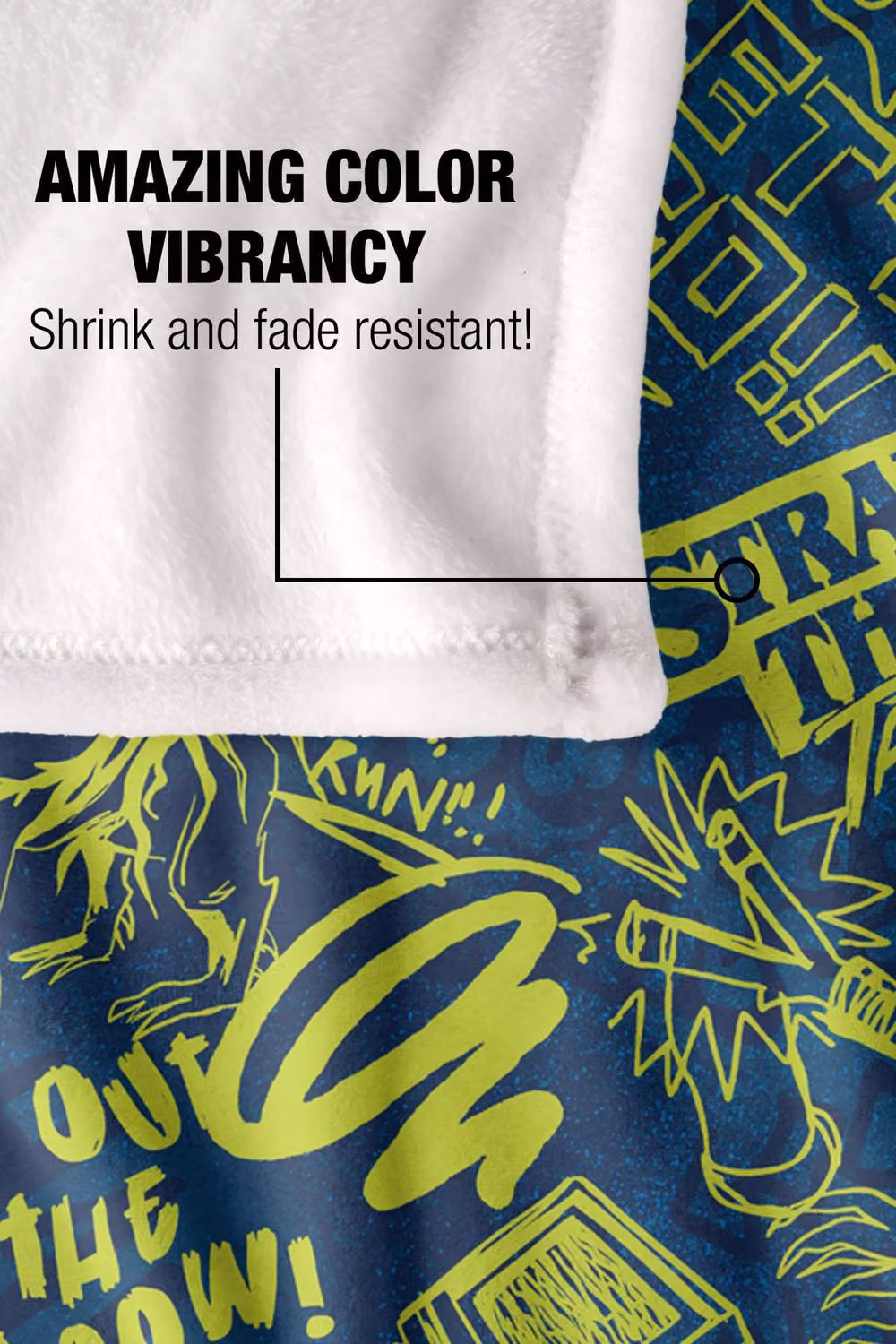 Netflix Stranger Things Tales From 85 Multicolour Acid Pattern Fleece Throw Blanket W: 152 cm, D: 127 cm – 3