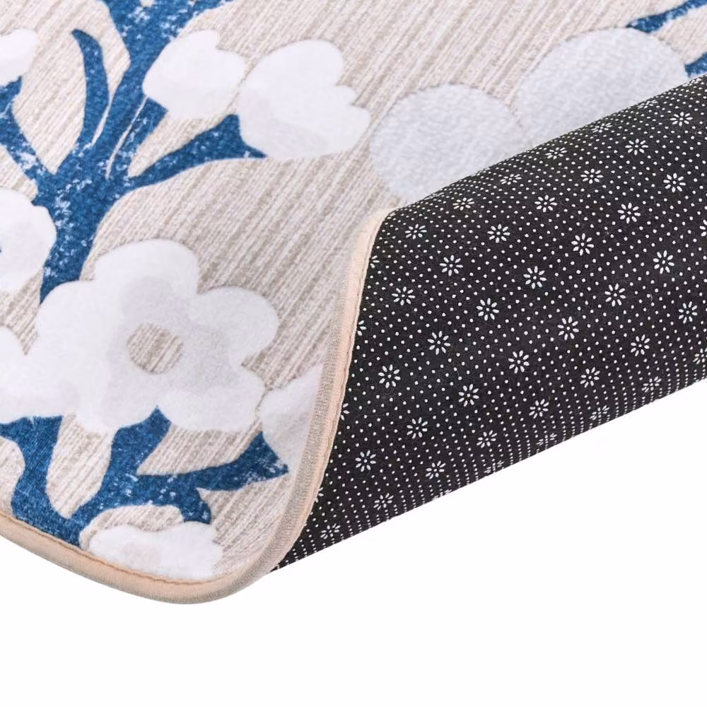 Wyld and Coco Multicolour Floral Area Rug, Low Pile Polyester, W: 140 cm, D: 200 cm – 3