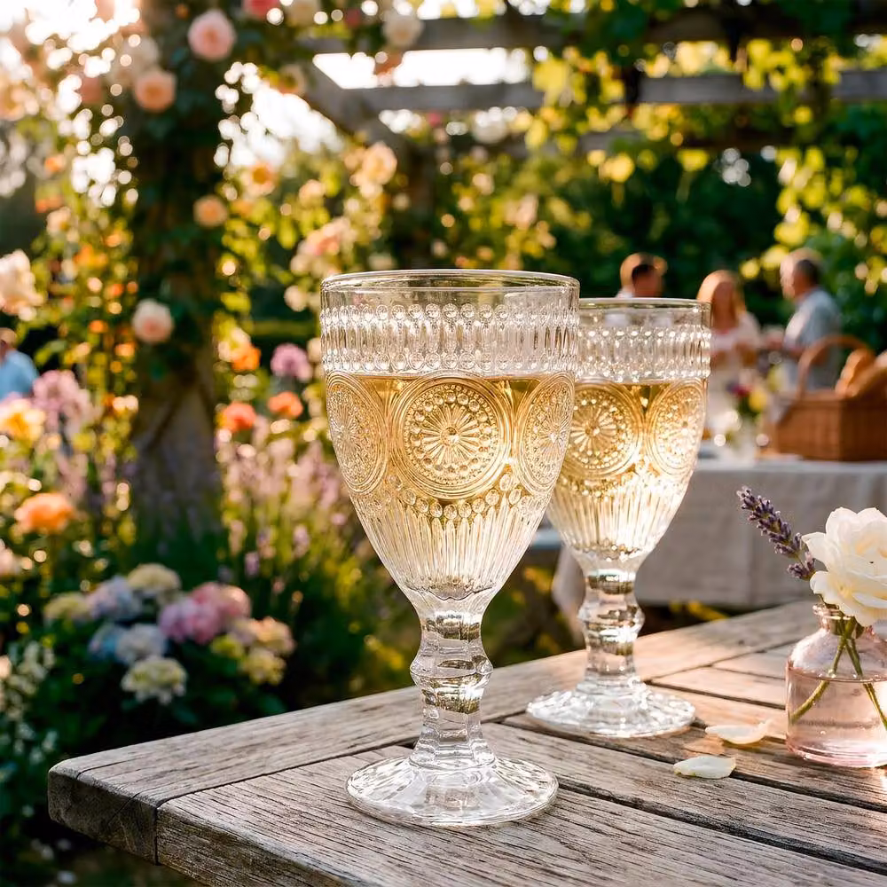 Argon Tableware Amore Ribbed Wine Glasses, 310ml, Pack of 24, Transparent – 3