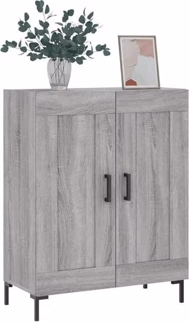 Berkfield Home Grey Sonoma Sideboard, W/D/H: 69.5 x 34 x 90 cm