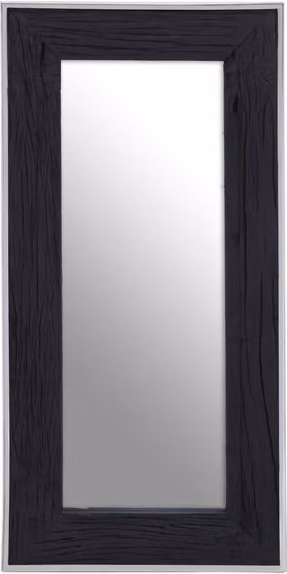 Fifty Five South Modern Oval Wall Mirror with Shelving in Black and Silver