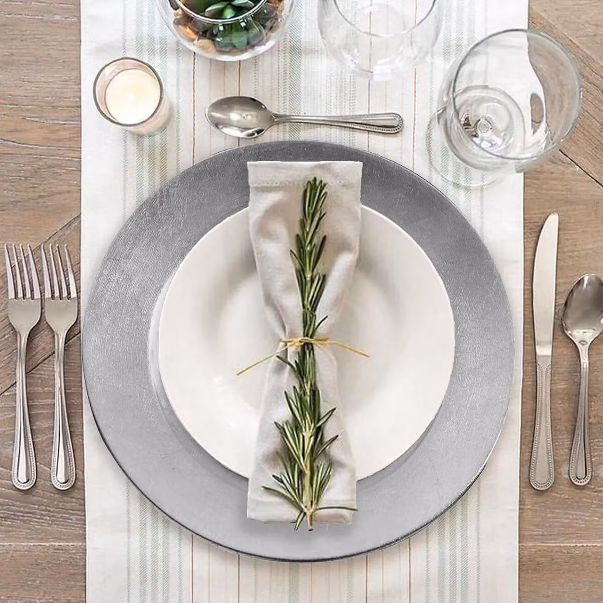 Orsina Silver Dinner Plate, Diameter: 33 cm – 2