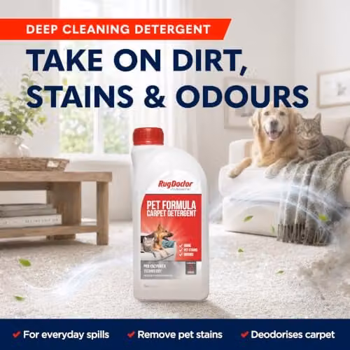 Rug Doctor Pet Formula Carpet Detergent Pet Stain and Odour Remover White 1L – 5