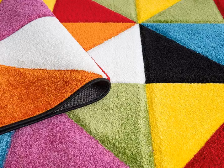 Ultimate Rug Collection Spectra Carved Heatset Geometric Multicolour Machine Woven Rug W: 120 cm, D: 170 cm – 2