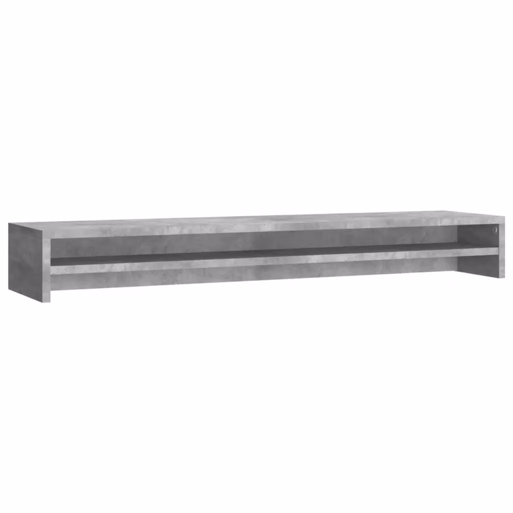 Berkfield Home Monitor Stand in Concrete Grey, W/D/H: 100 x 24 x 13 cm – 2