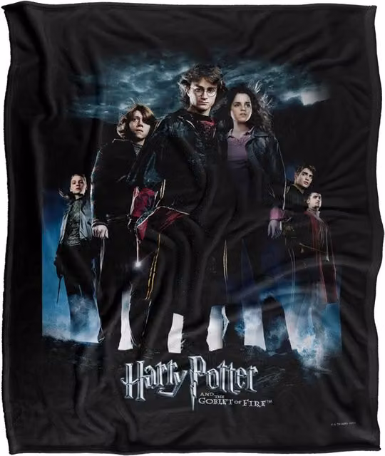 LOGOVISION Harry Potter Goblet of Fire Poster Fleece Throw Blanket, Multicolour and White, W/D/H: 152 x 127 cm – 6