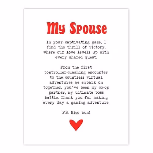Artery8 Love Poem Gamer Nerd Romantic Typography Wall Art Poster Print on White Thick Paper, W/H: 46 x 61 cm – 1