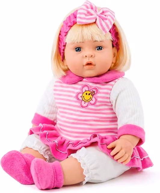 BiBi Soft Bodied Pink Baby Girl Doll