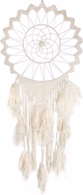 Myga Aspen Handmade White Boho Dreamcatcher