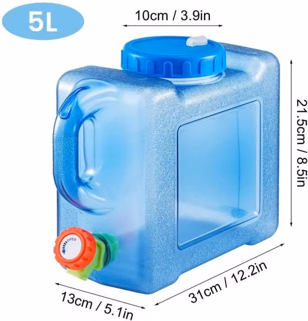 SPETLEK 5l Blue Camping and Hiking Water Carry Tank Container – 1