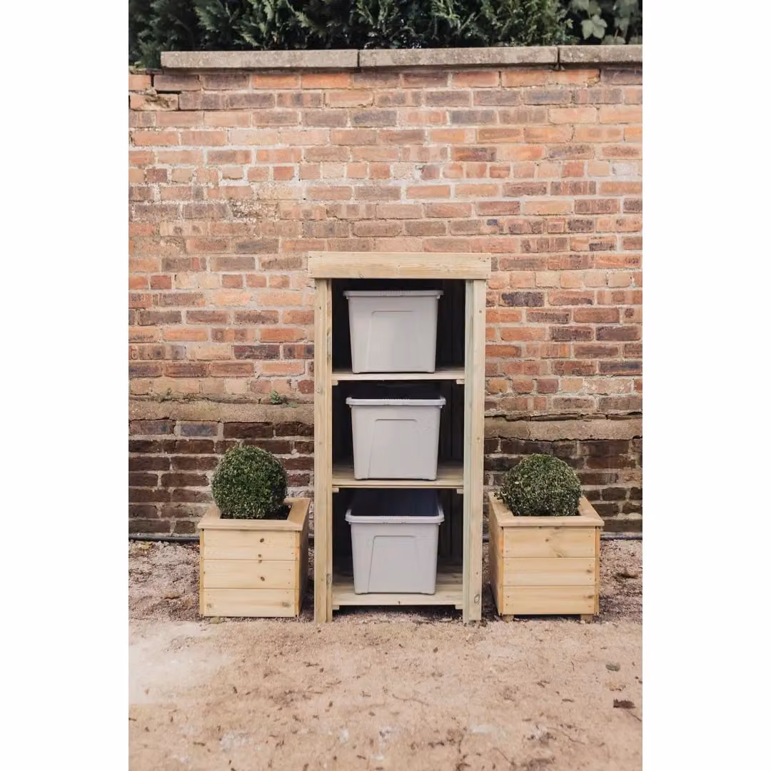 Churnet Valley Garden Furniture Ltd Timber Garden Store without Door in Brown, W/D/H: 141 x 67 x 67 cm – 2