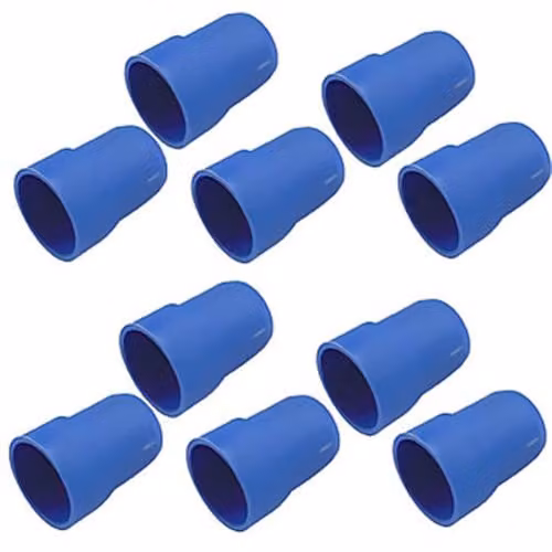 McAlpine Blue Washing Machine Blank Plug Outlet Hose Nozzle Spigot Cap, 3/8 inch, Pack of 10