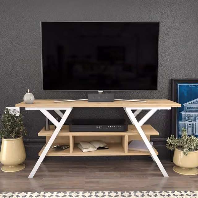 Decorotika Minimalist White TV Unit