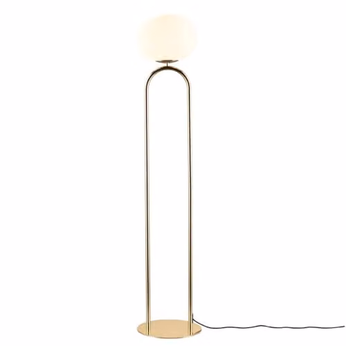 Nordlux Shapes Floor Lamp in Gold and Brass with Transparent Glass, E27