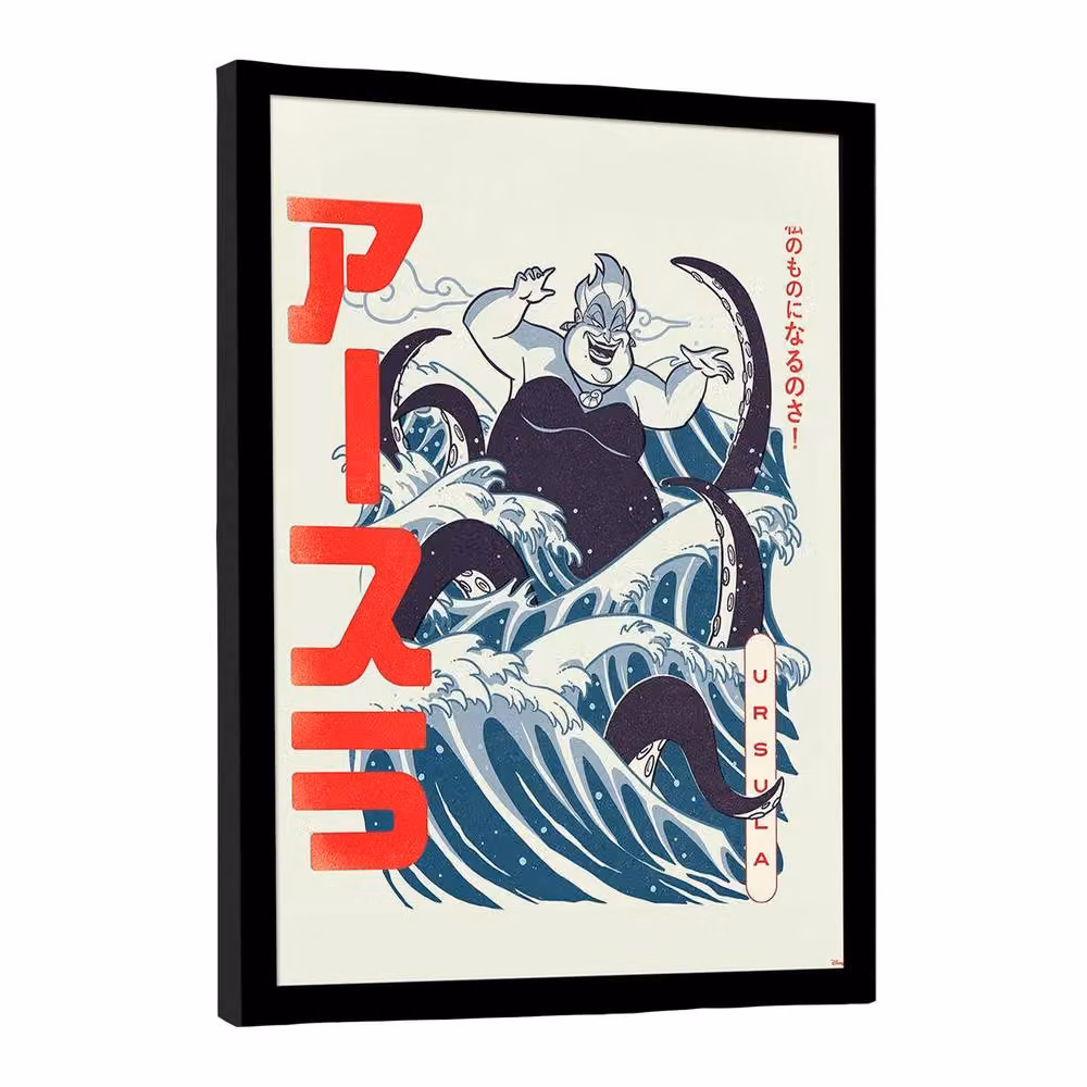 Disney Villains Wave Ursula Multicolour Framed Paper Poster – 2