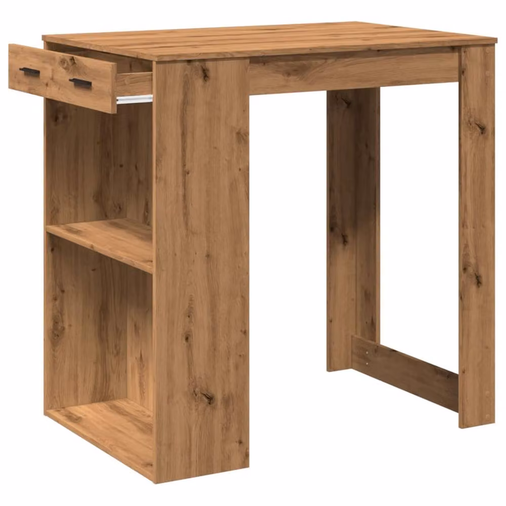 Berkfield Home Artisan Oak Bar Table in Brown, W/D/H: 102 x 70 x 103.5 cm – 3