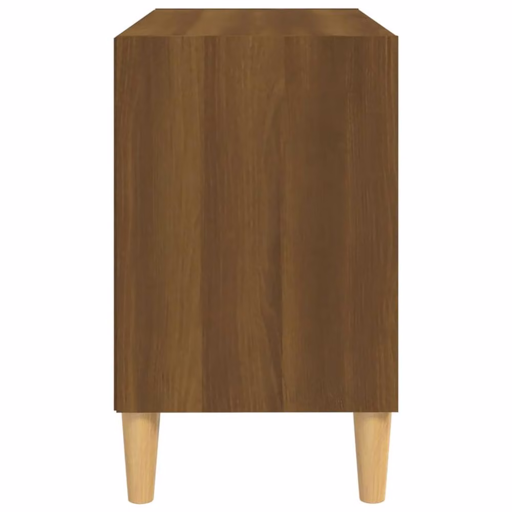 Berkfield Home Mid Century TV Cabinet in Brown Oak with Solid Wood Legs, W/D/H: 69.5 x 30 x 50 cm – 4