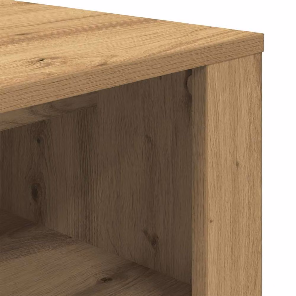 Berkfield Home Artisan Oak Shoe Bench in Brown, W/D/H: 100 x 35 x 45 cm – 4