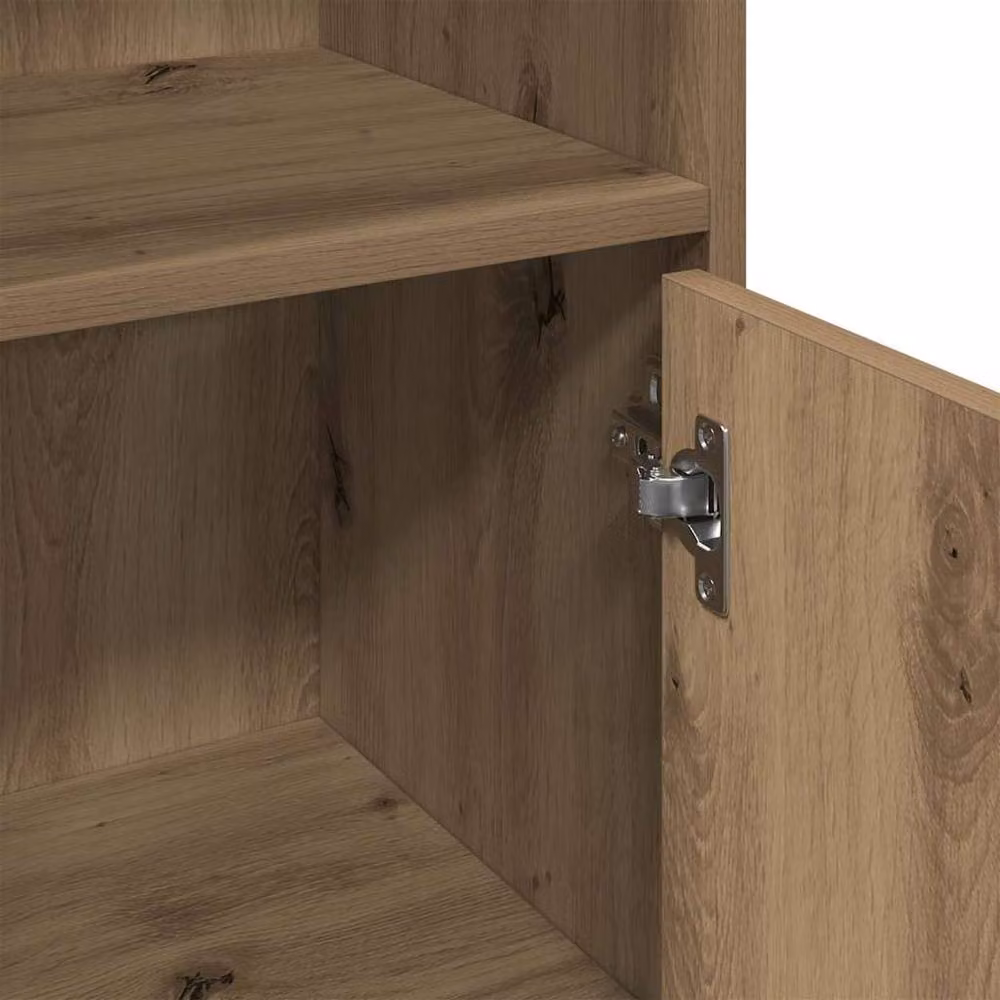 Berkfield Home Artisan Oak Bathroom Cabinet in Brown, W/D/H: 30 x 30 x 95 cm – 4