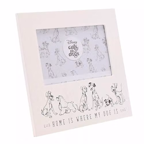 Disney Cats & Dogs Home Is Where My Dog Is Single Rectangular Photo Frame, White, W/H: 15.24 x 10 cm