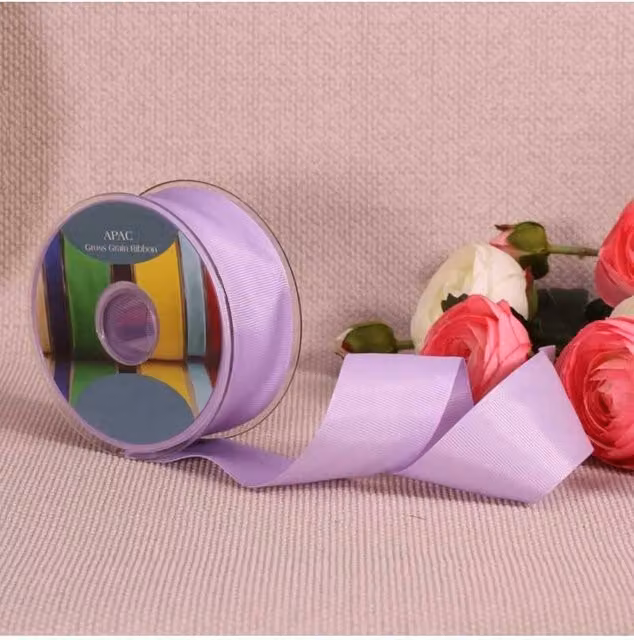 KDMD Lilac Grosgrain Ribbon, Width: 3.8 cm, Length: 20 m