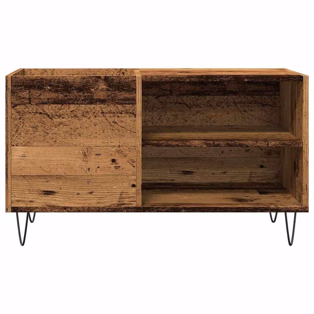 Berkfield Home Record Cabinet in Old Wood Brown, W/D/H: 84.5 x 38 x 48 cm – 4