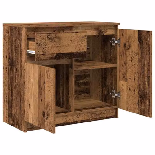vidaXL Rustic Sideboard with Drawer in Old Wood Brown, W/D/H: 71 x 35 x 65 cm – 6