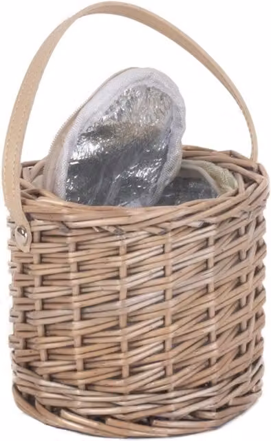Red Hamper Antique Wash Wicker Mini Ice Basket in Grey, Brown or Red