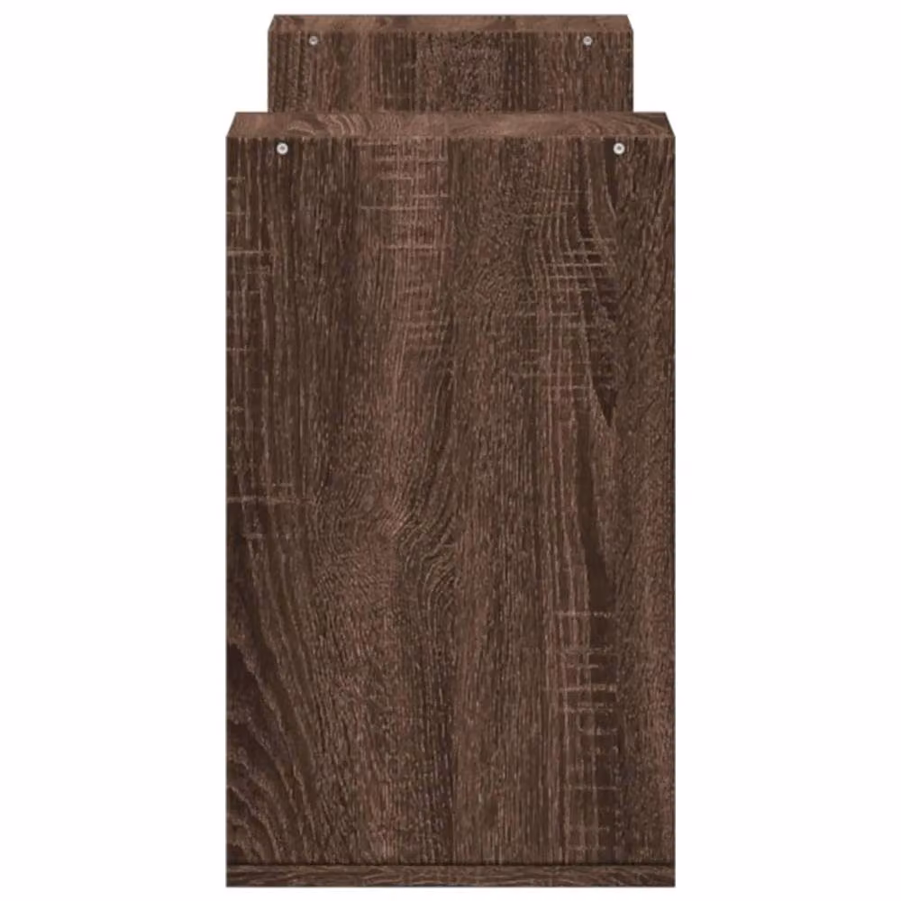 Berkfield Home Set of 2 Modern Brown Oak TV Cabinets in Engineered Wood W: 75 cm, D: 30 cm, H: 50 cm – 3